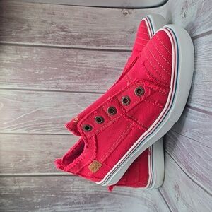Blowfish Malibu's Play Jester Red Twill Sneaker size 9